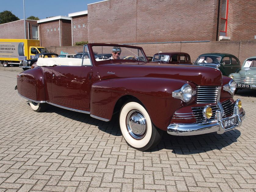 1942 Lincoln Continental convertible front exterior view