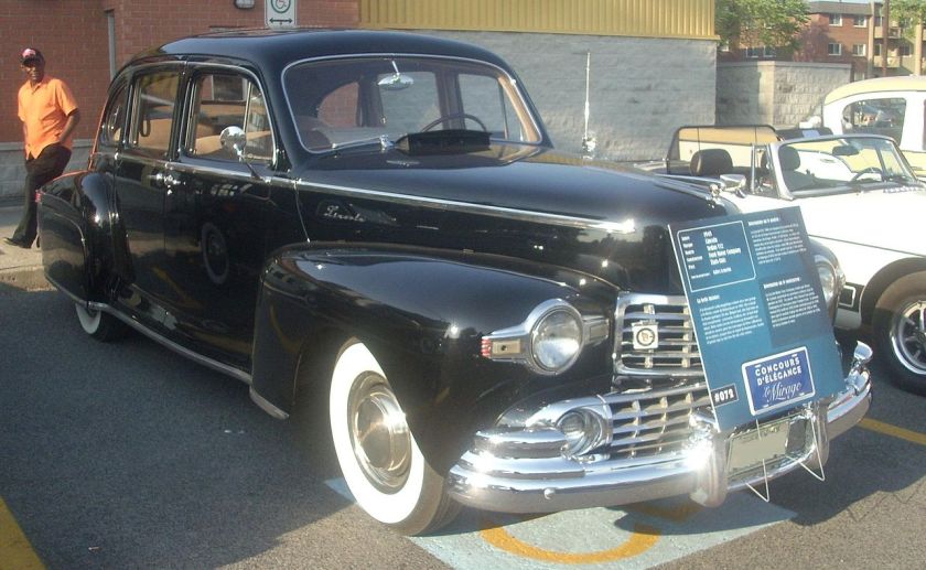 1948 Lincoln V12 photographed in Montreal, Quebec, Canada at A&W St-Léonard.