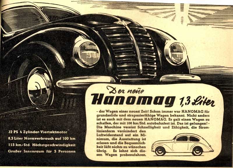 1951 Hanomag Autobahn Anzeige Hanomag-Partner