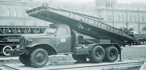 1955 ZIS-151А chassis, 6x6 КММ mechanical bridge