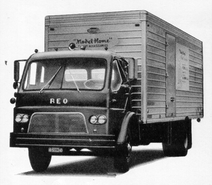 1961 Reo series DF truck with a straight box