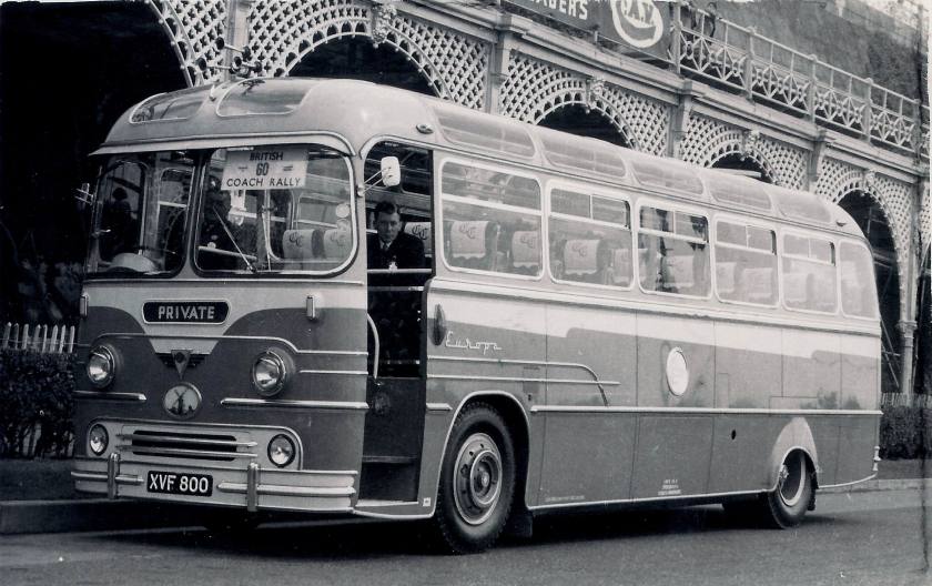 AEC Reliance with Yeates Europa body of Cullings seen when new at the Brighton Coach Rally  XVF800