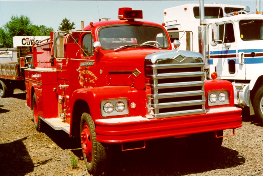 Diamond T P400 Series Fire Truck at a lot in Yakima, WA.
