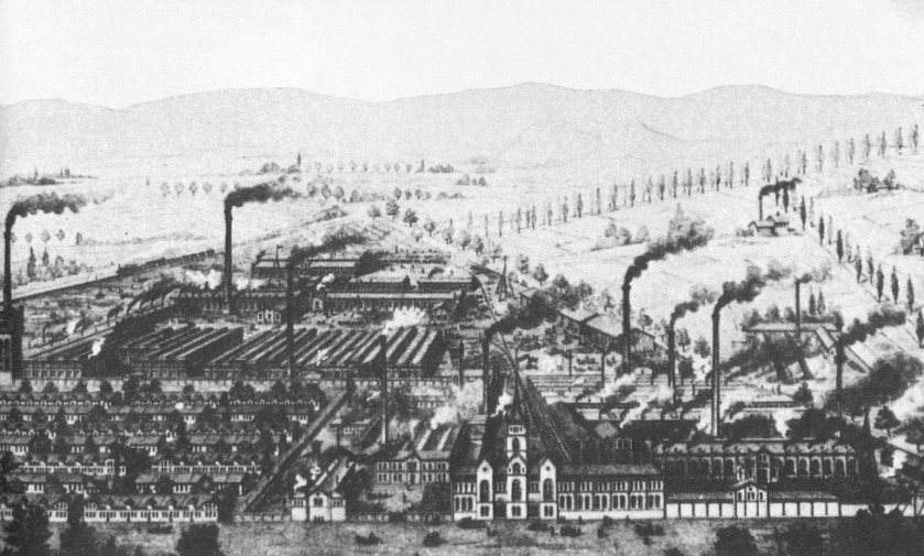 Egestorff Maschinenfabrik und Eisengießerei etwa Mitte des 19. Jahrhunderts