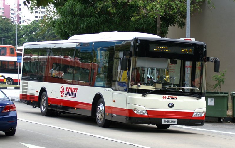Yutong bus in Singapore SMB135E