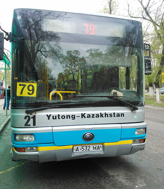 Yutong city bus in Almaty, Kazakhstan