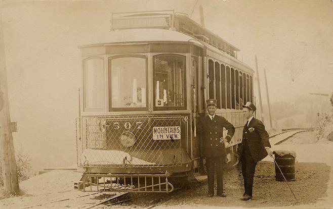 1904 Council_Crest_streetcar_507,_Portland,_Oregon_-_1910