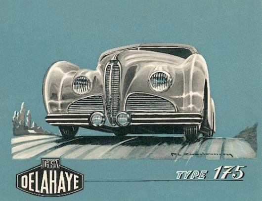 1947 Delahaye Type 175 catalog cover.