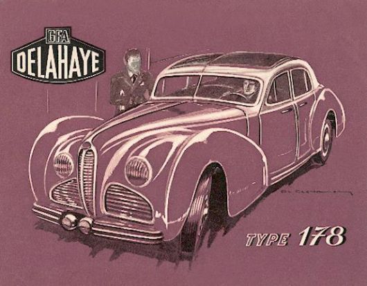 1947 Delahaye Type 178 catalog cover.