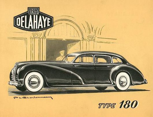 1947 Delahaye Type 180 catalog cover.