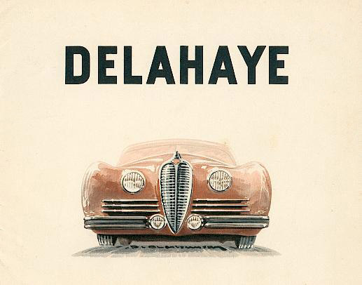 1948 Delahaye 8-page catalog cover. (for models 135-M, 148-L, 135 MS, 175, 178 and 180).