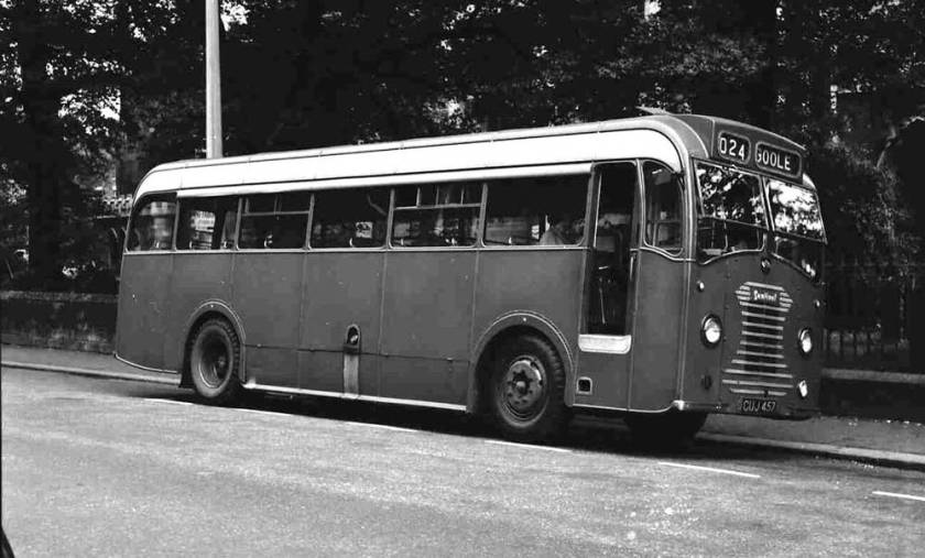 1950 Sentinel STC4-40, GUJ457, with Sentinel B40F body operating for Morgan, Armthorpe (Blue Line)