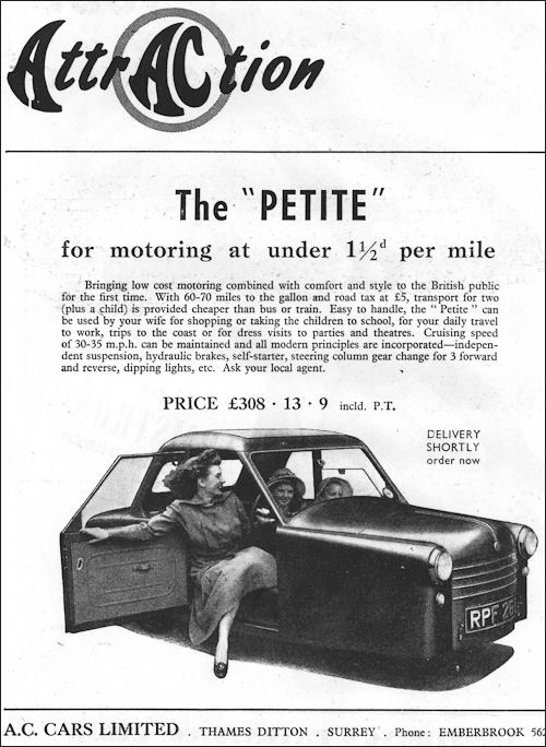 1953 AC Petite ad