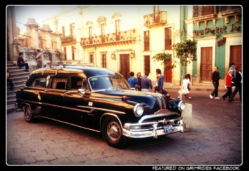 1957 Pontiac hearse in Guanajuato Mexico