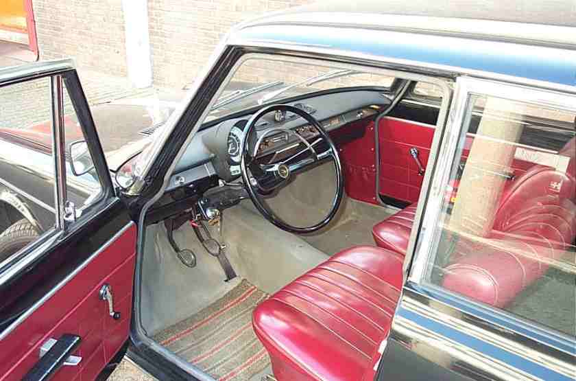 1964 Simca 1500 saloon, black, interior in red fake leather First registered 1964 Interiour