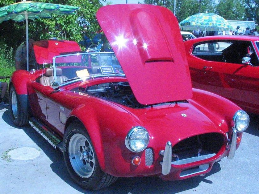 1966 Shelby AC Cobra photographed in Laval, Quebec, Canada at the Auto classique Laval.