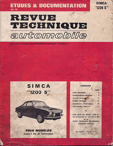 1976 Simca 1200 S document