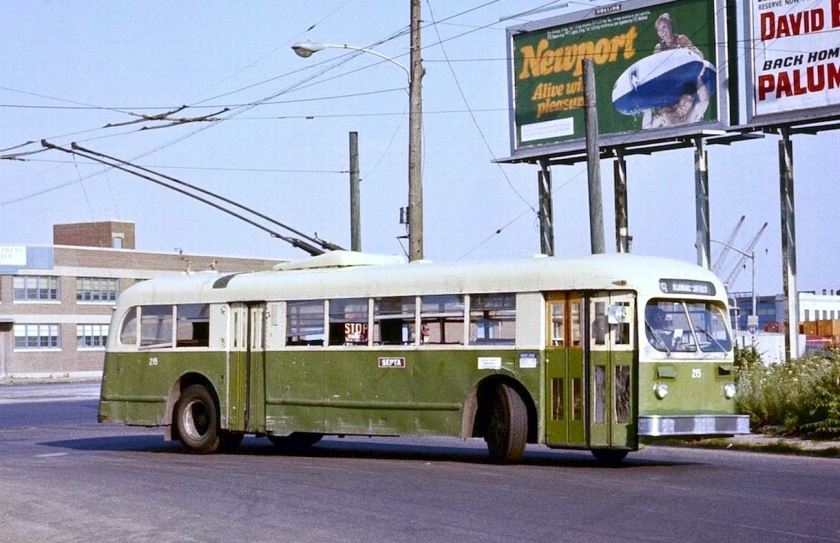 1978 ACF-Brill trolleybus 215 on route 79