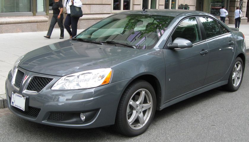 2009 G6 was the last Pontiac manufactured by General Motors (2009.5 model shown)