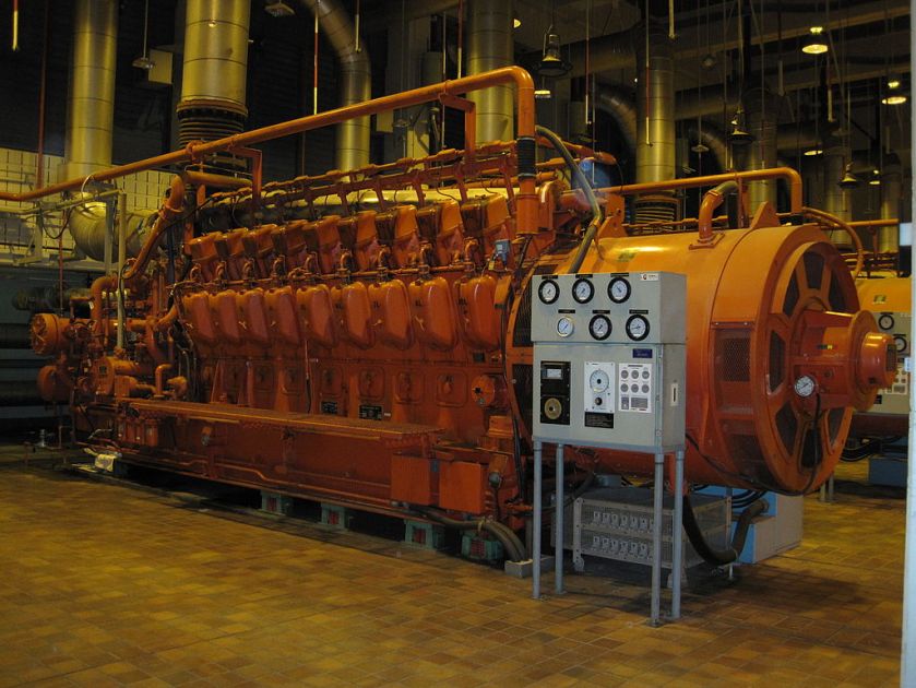 ALCO 18-251 engine used as a backup generator at a wastewater plant in Montreal