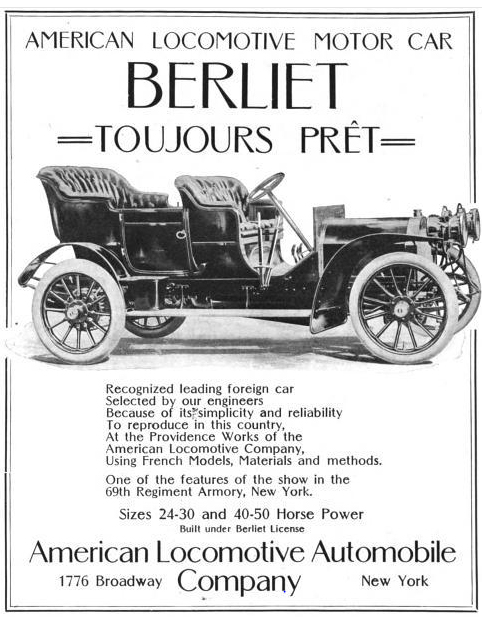 1906 Berliet auto usa