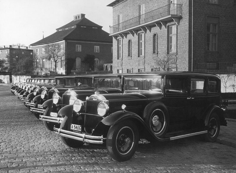 1930's Packard Eight hyrbilar under tidigt 1930-tal, i Diplomatstaden, Stockholm