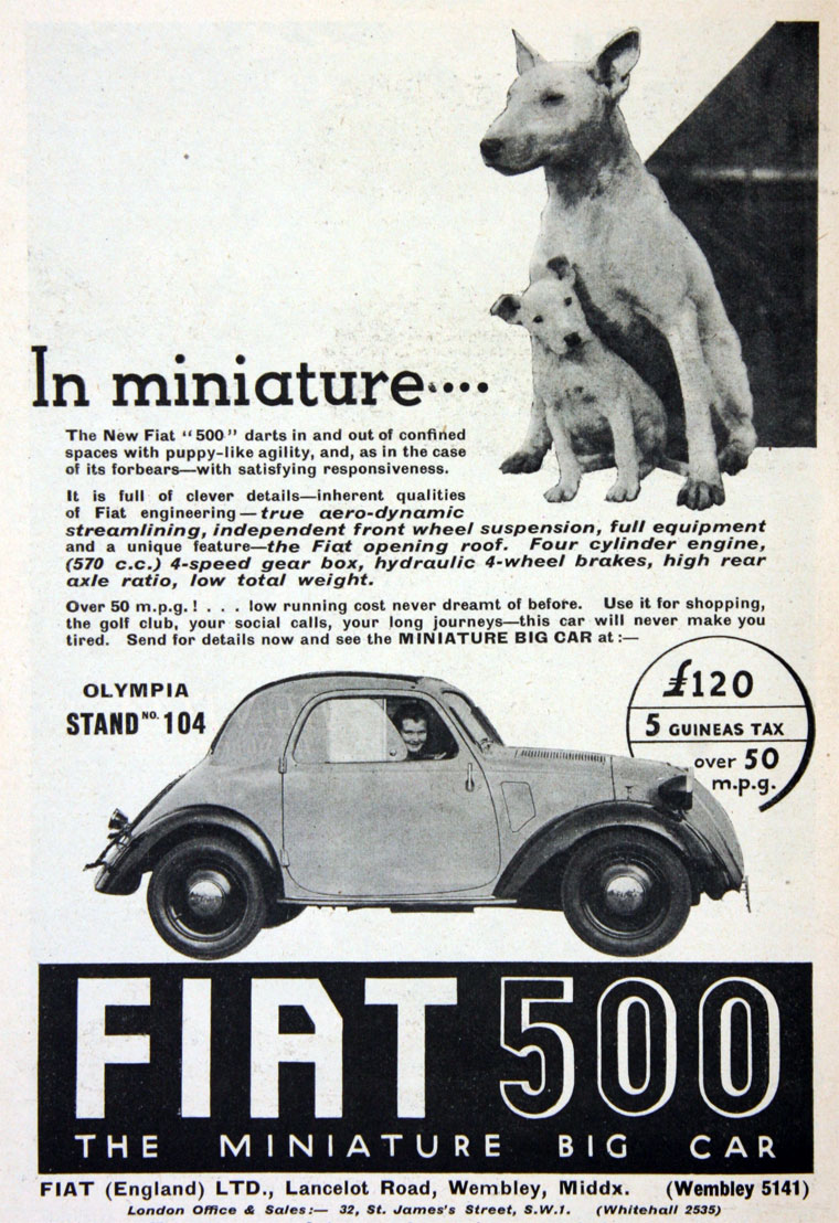 1936 FIAT October model 500a