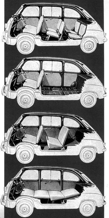 1956 Fiat multipla wnetrze