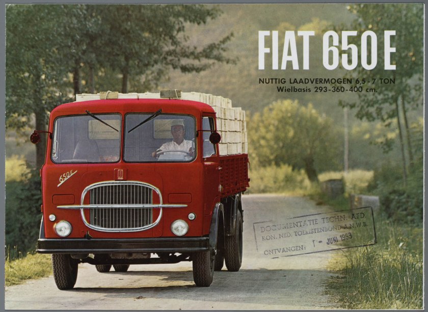 1963 FIAT 650E Bedrijfswagen  Brochure