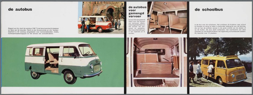 1965 FIAT 1100 T(benzine) TN (Diesel) Bedrijfswagen Brochure c