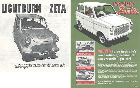 1965 Sales brochure for the Lightburn Zeta sedan Australia