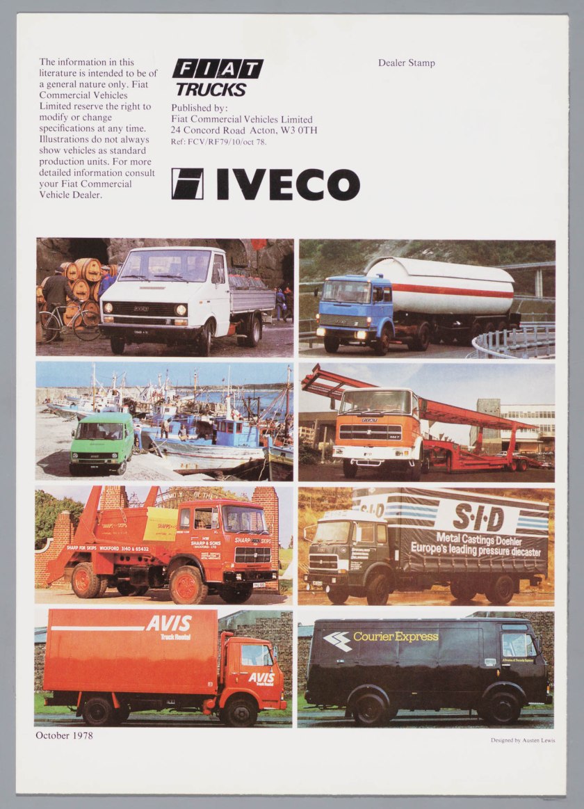 1979 FIAT Bedrijfswagens Range Brochure