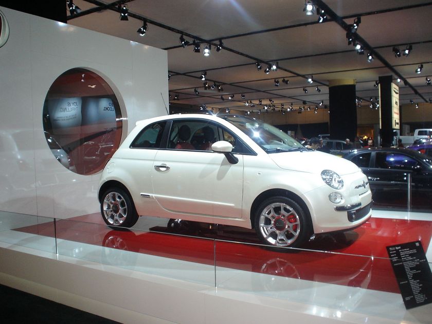 2010 Fiat 500 on display at the 2010 Canadian International Autoshow in Toronto