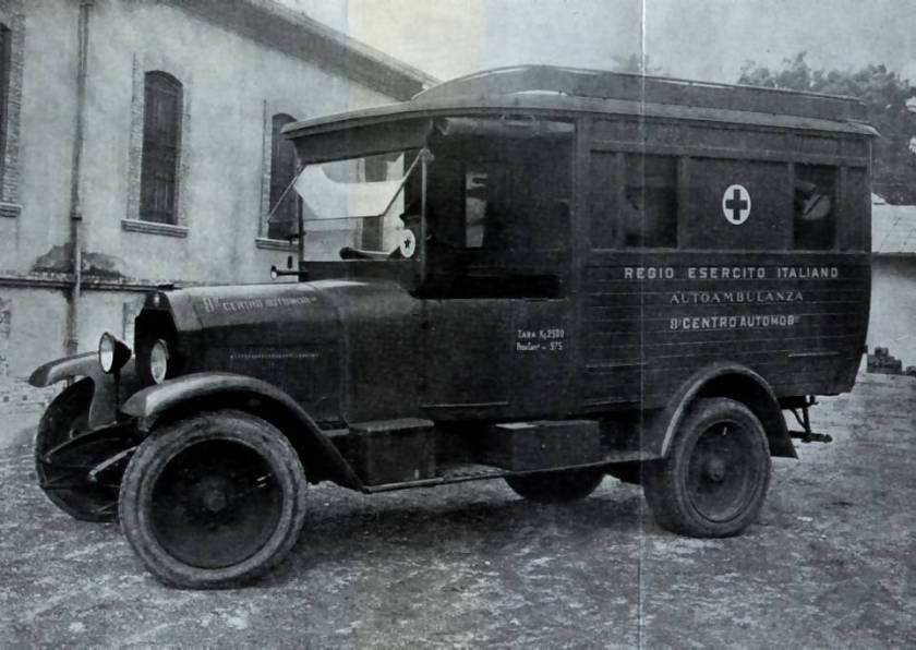 Ambulanza del Regio Esercito su Fiat 15 ter
