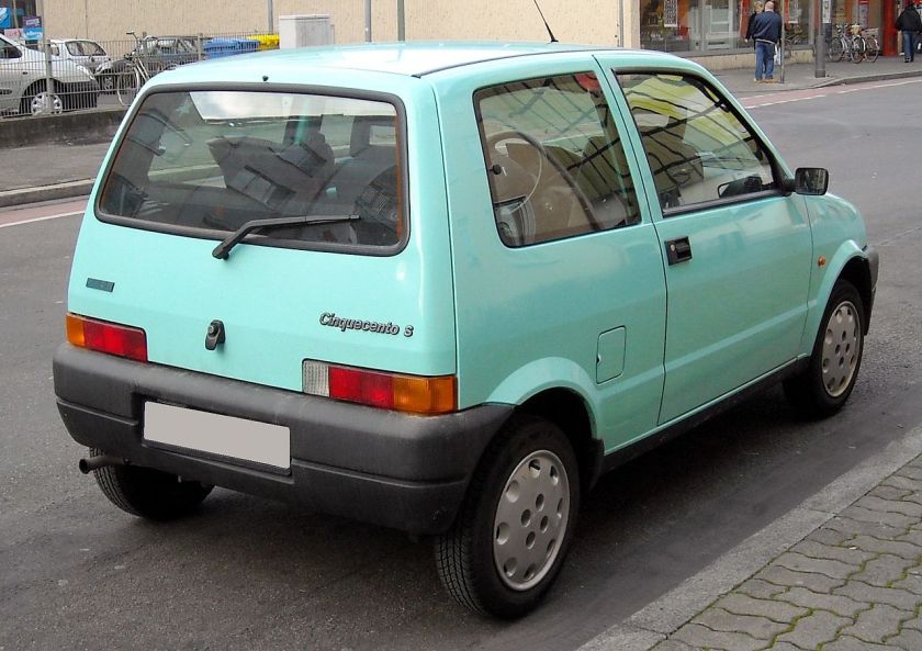 Fiat Cinquecento S rear