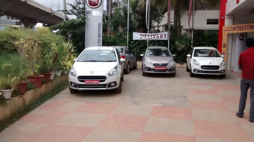 Fiat Punto Evo 2014 at a dealership in Bangalore