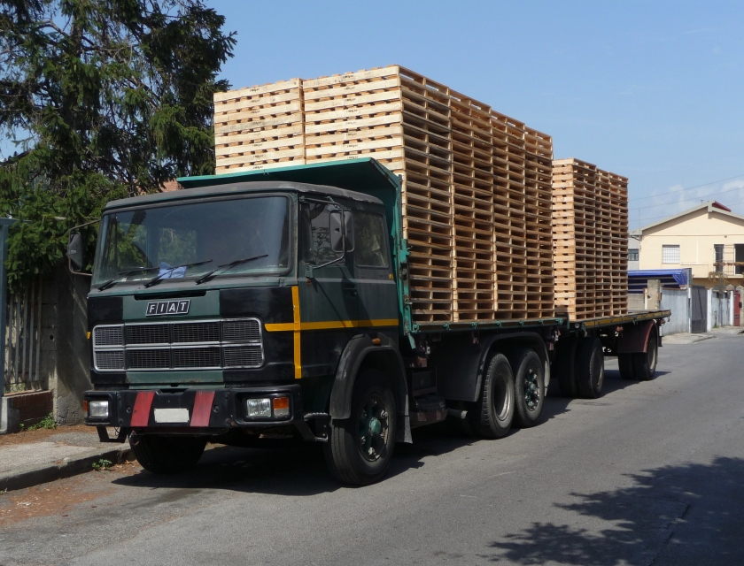 Fiat truck with pallets