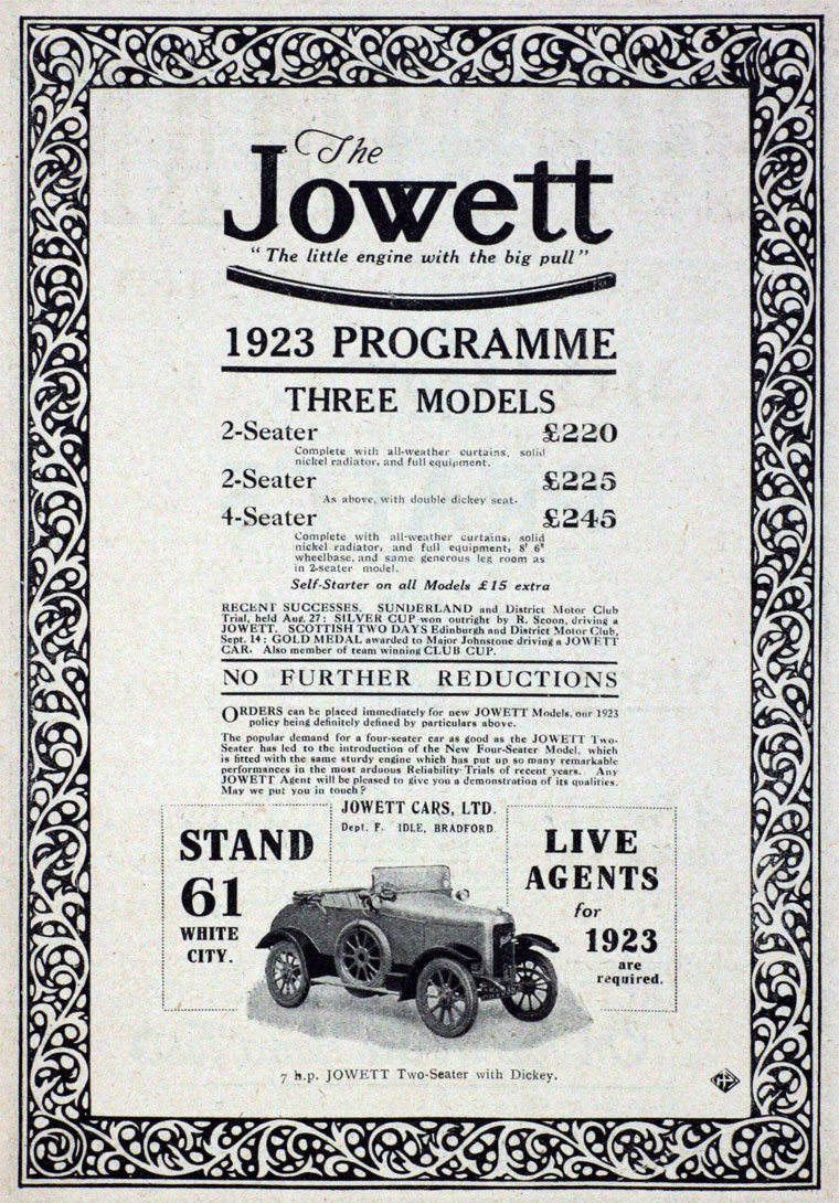 1922 Jowett Ad