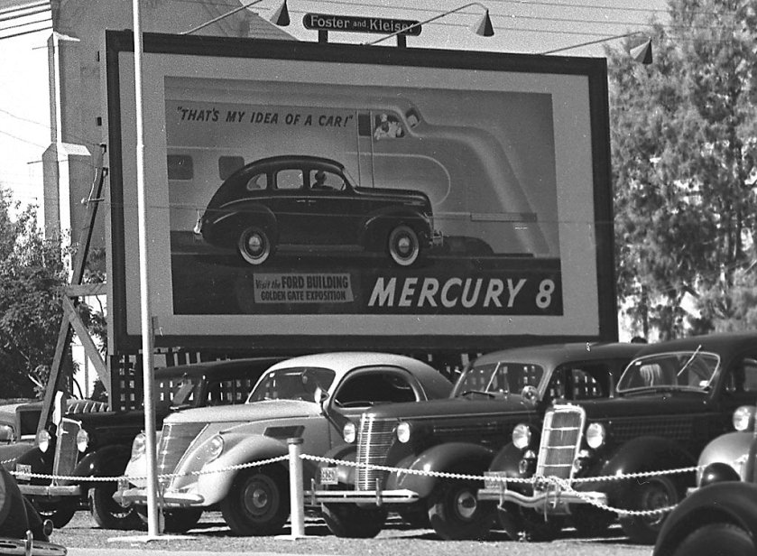 1939 Mercury Eight billboard Phoenix Cardealer