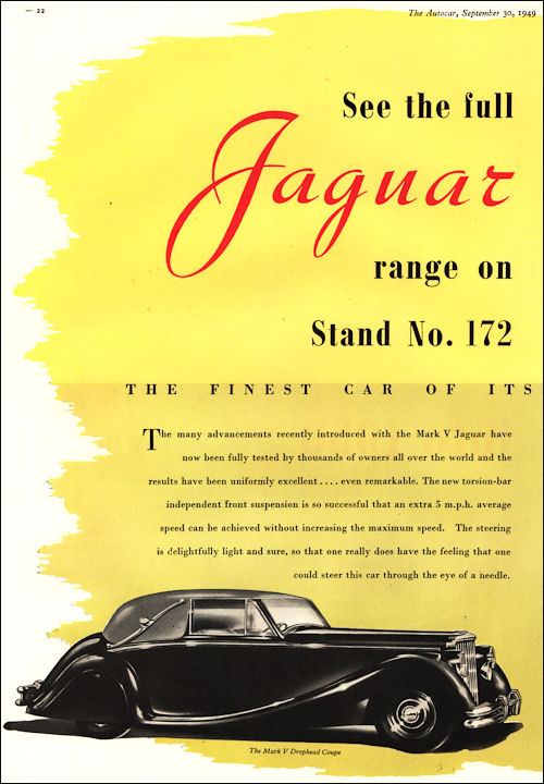 1949 jaguar mk V dhc