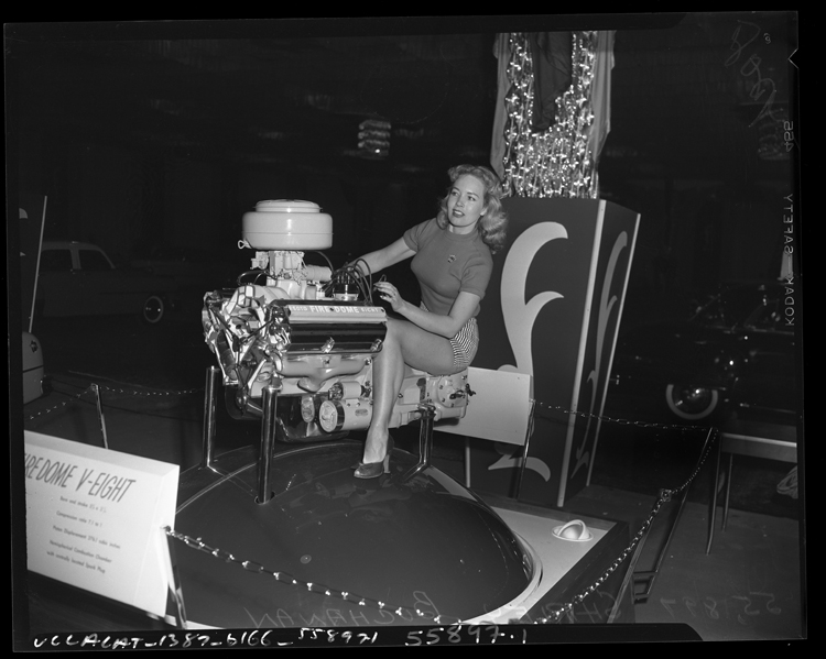 1952 De Soto Fire Dome V8 engine, at the 1952 Los Angeles International Automobile Show