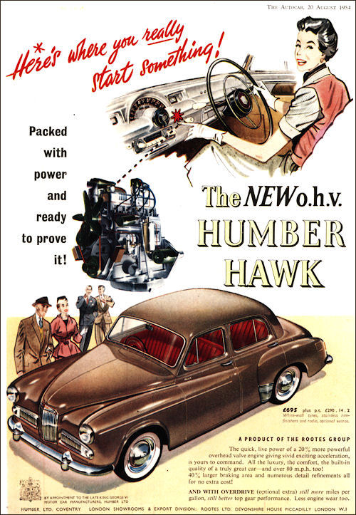 1954 humber hawk june ad
