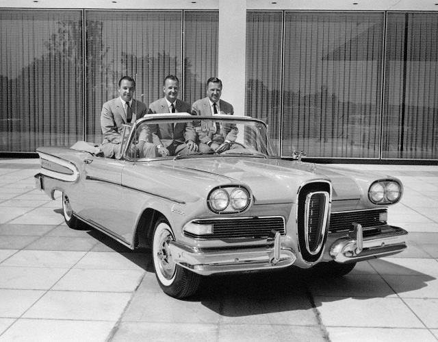 1958 Edsel. William Clay Ford, Benson Ford and Henry Ford II