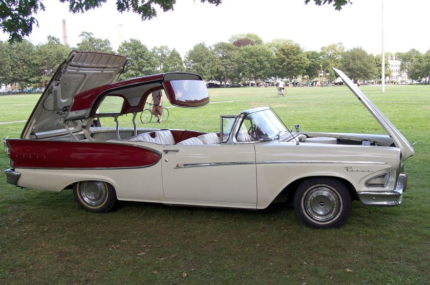 1958 Ford Fairlane Edsel Pacer rectractable (not real convertible, this is probably Ford Fairlane rectratable, with edsel front parts, and seats)