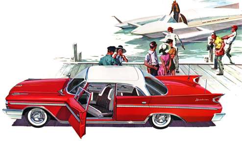1960 DeSoto Adventurer four-door sedan, featuring Chrysler's patented swiveling front seats