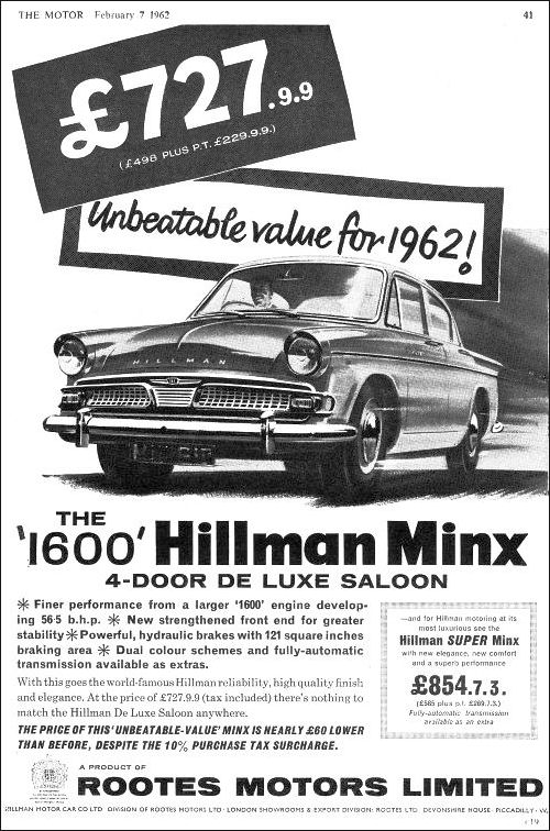 1962 hillman minx s3c