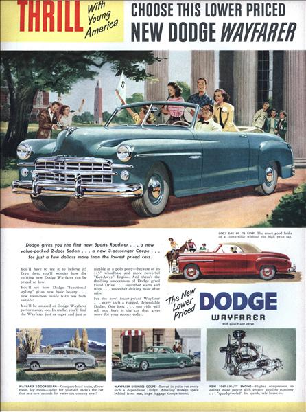 1949 dodge wayfarer ad