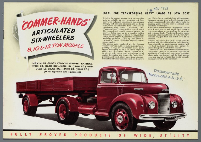 1953 Commer 8,10 & 12 Ton a