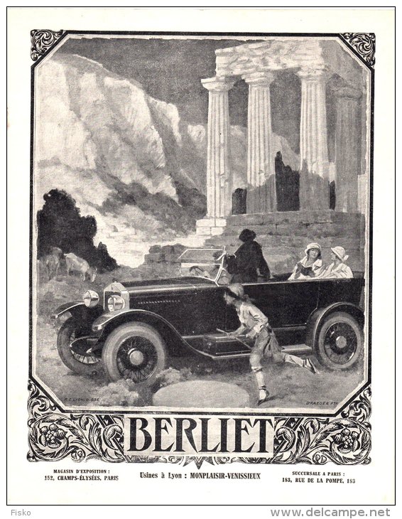 1924 ADS BERLIET Usines à Lyon Monplaisir Automobilia