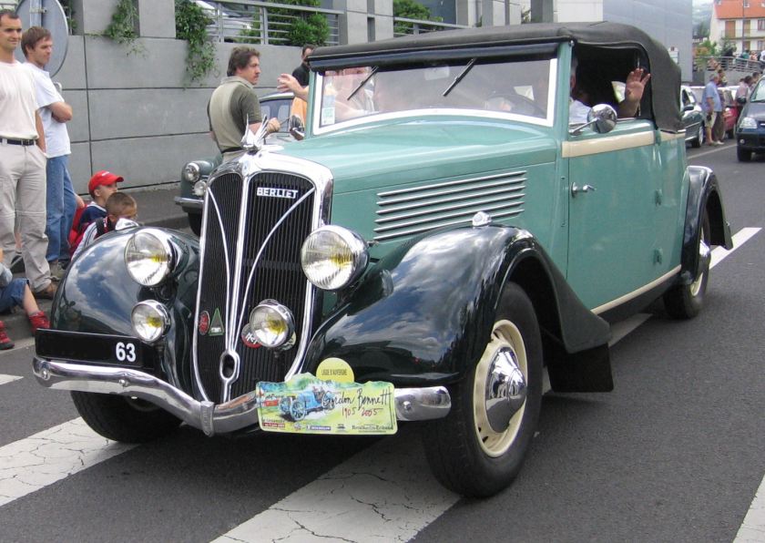 1936 Berliet car Gordon Benett